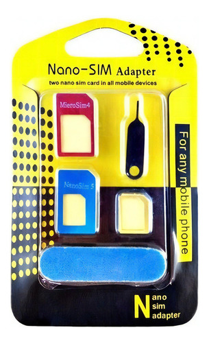 Adaptador 3x1 Nano Chip, Mini, Micro Sim Card Com Chave