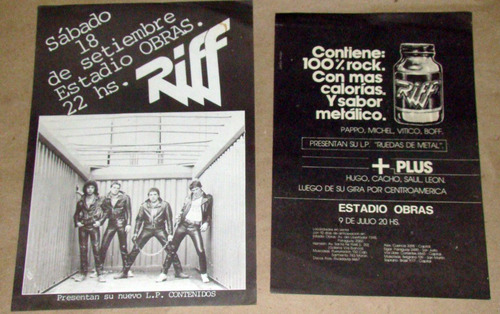 Riff Flyers - Panfletos Originales De Show Contenidos Ruedas