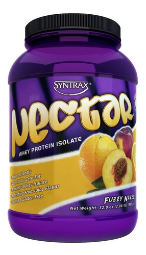 Suplemento em pó Syntrax  Nectar proteína Nectar sabor  fuzzy navel em pote de 907g