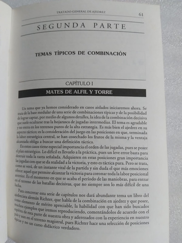 Tratado General De Ajedrez - Tomo Ii - Táctica - Ed. Colihue (Usado)
