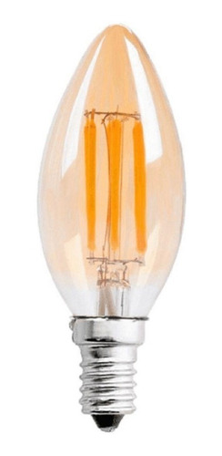Imagem 1 de 1 de Lâmpada Vintage Vela C35 Led 4w E14 Luz Âmbar 2400k Bivolt