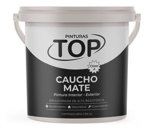 Pintura De Caucho Top Mate Blanco Cuñete