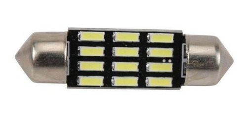 Imagem 2 de 2 de Lâmpada Led Torpedo 36mm 12v 12smd4014 Branca 12 Leds Par