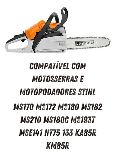 Kit 2 Sabre Saibro 30cm Para Motosserras Stihl Ms170 Ms180