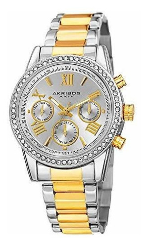 Reloj Akribos Xxiv Del Cristal De Las Mujeres Accent - Multi