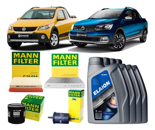 Kit Troca de Óleo 5w40 e Filtros Vw Saveiro Cross 1.6 Msi 2014/2023