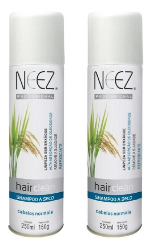  Kit 02un Shampoo A Seco Cabelos Normais Neez