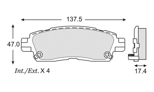 Balatas De Disco Traseras Gmc Acadia 2007-2010 Fag