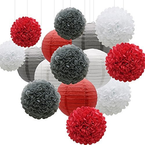 Banderines - Kaxixi Hanging Party Decorations Set, 15pcs Re