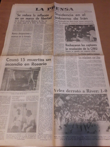 Diario La Prensa 06 12 1979 Vélez River Rosario Infracción 