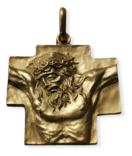 Crucifijo Cruz Oro Macizo 14k Cristo #193 