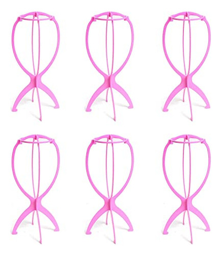 6pcs Wig Stand Portable Wig Stand Collapsible Wig 9mk8f