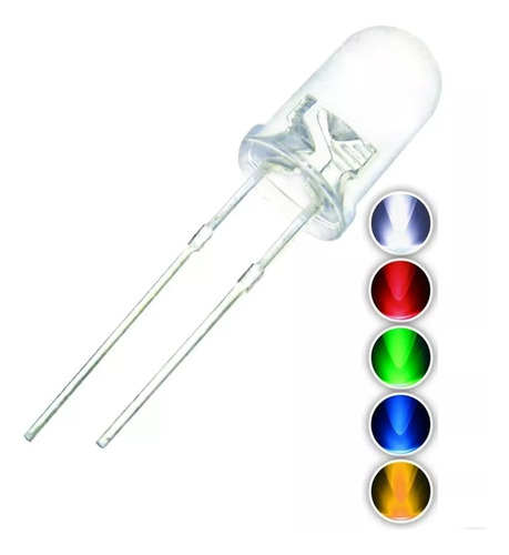 200 Led Ultrabrillantes 5mm Rojo, Ambar, Azul, Verde, Blanco