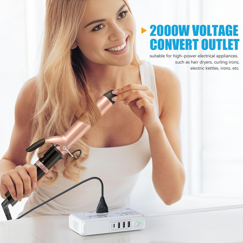 Adaptador Convertidor De Voltaje 220v A 110v Para Viaje