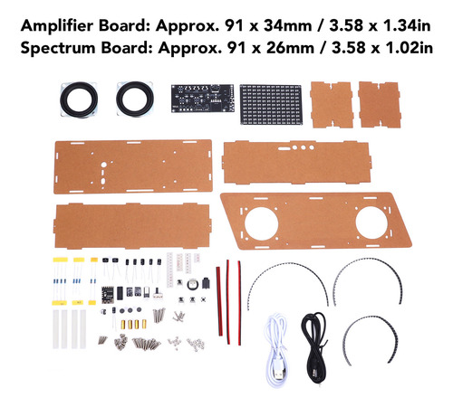 Kit De Altavoces Led Spectrum Rhythm Sound Fm Soldering Prac