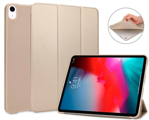 Smart Case Para iPad Pro 11 2018 Funda Estuche Silicona Gold
