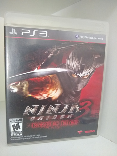 Ninja Gaiden 3 Razor's Edge Tecmo Games Ps3 Físico Completo (Usado)