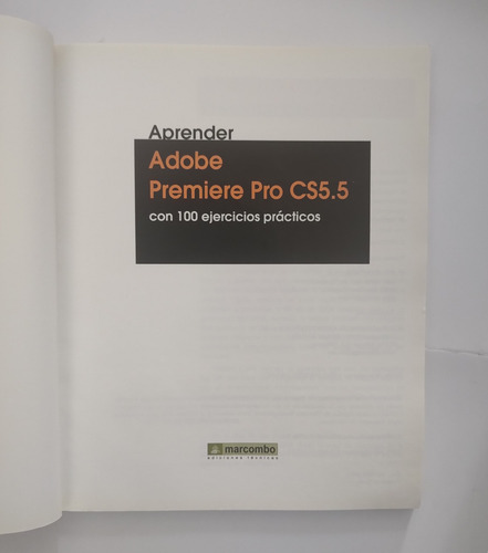 Aprender Premiere Pro Cs5.5 Libro De Cómputo Computación