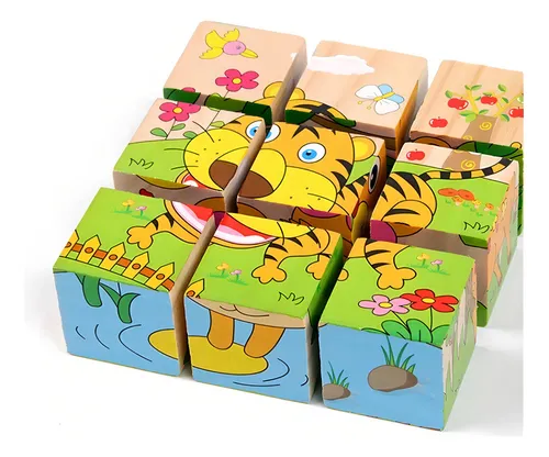 Puzzle Cubos Madera