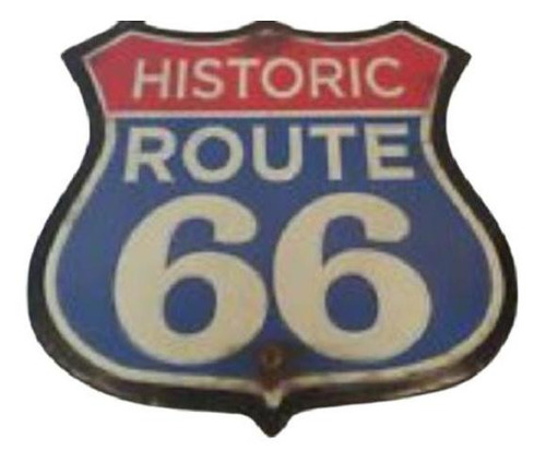 Cuadro De Madera Decorativo Vintage Diseño Historic Route 66