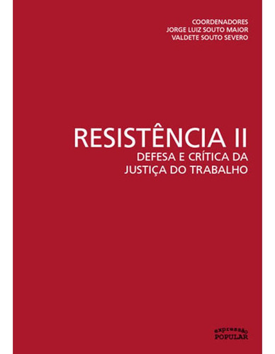 Livro: Resistencia - Vol. 2, De Vários Autores. Editora Expressão Popular, Capa Mole Em Português, 2018