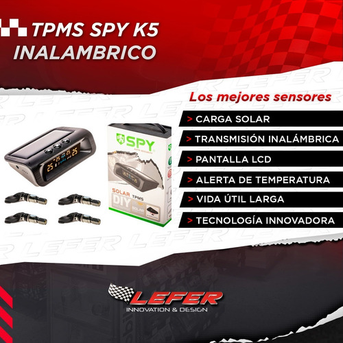 Imagen 2 de 10 de Tpms Kit Sensor De Presion Temperatura Neumaticos Solar Inte