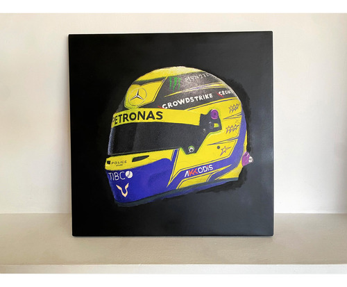 Impresión Lienzo Lewis Hamilton F1 Casco Mercedes-benz