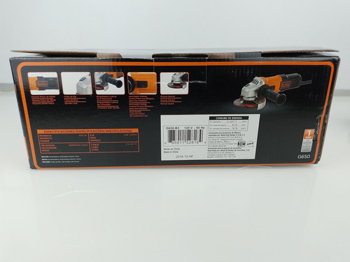 Esmeriladora Angular 4-1/2 115mm 650w Black+decker G650