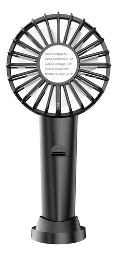 Ventilador De Mano Y2 Ventilador De Escritorio Recargable De Color De La Estructura Negro
