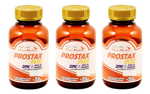 Prostax Plus Gm 3 Frascos 360 Capsulas. Vejiga Prostata 