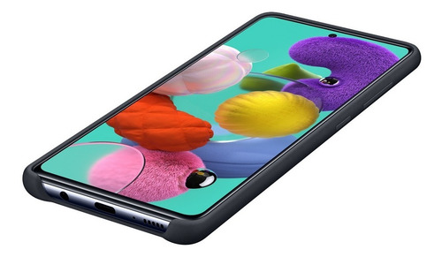 Capa Protetora De Silicone Preto Celular Samsung Galaxy A51