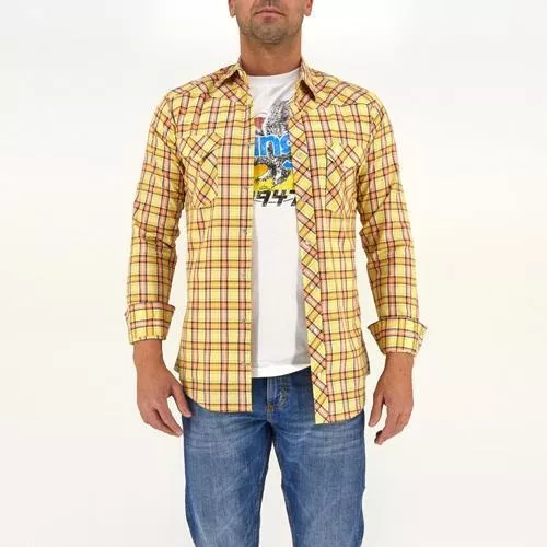 Camisa Vaquera Wrangler Hombre Manga Larga G83