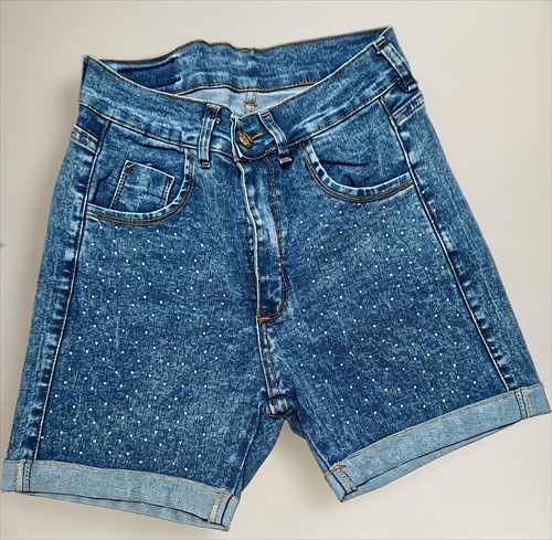 Short Jean Con Brillo Elastizado Sthigma