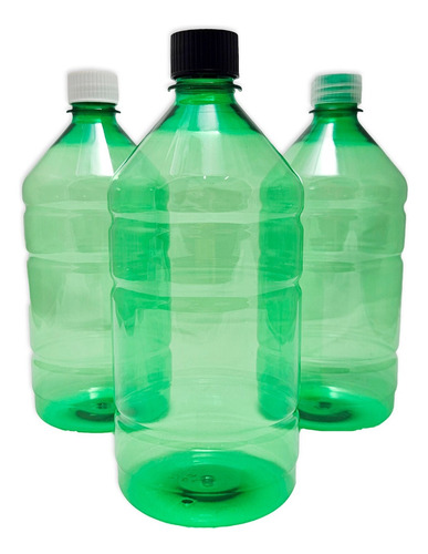 Botella Pet 950cc Verde Uso Industrial Limpieza Tapa Rosca 2 Natural