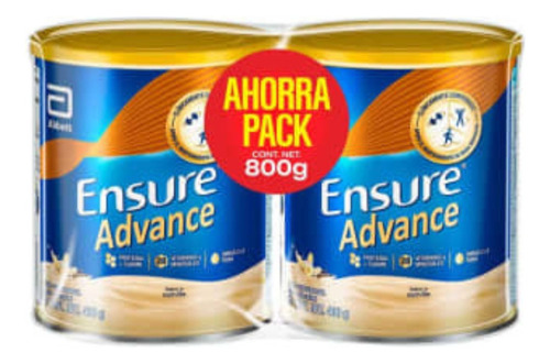 Ensure Advance Vitaminas Sabor Vainilla 2 Pack De 400g C/u