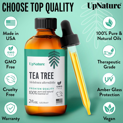 Aceite Esencial Upnature Tea Tree 100% Natural Y Puro, 60 Ml