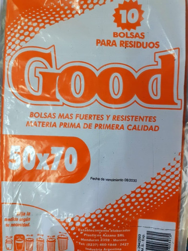 Good Bolsa De Residuos 50x70 10 Unidades 