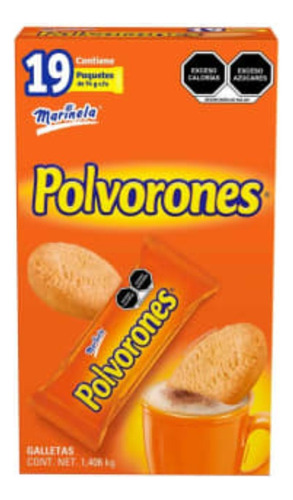 Polvorones Marinela Con 19 Pzas De 74 G C/u