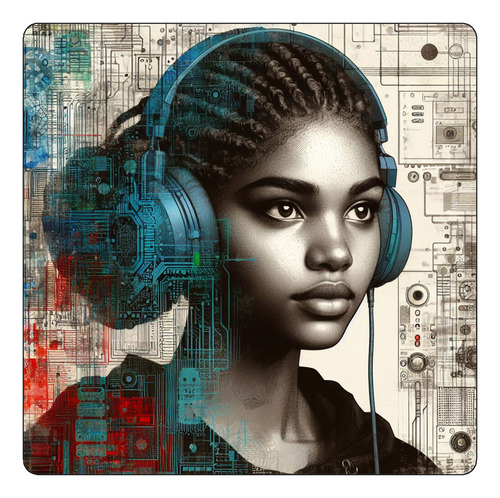 Mousepad Mujer Africana Digital Programacion M3