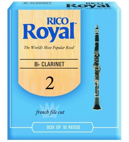 Cañas P/ Clarinete Rico Royal 2 X 10 Unidades Daddario