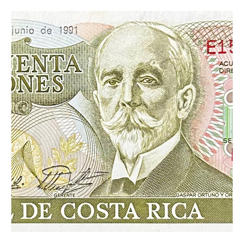 Costa Rica - 50 Colones - Año 1991 - P #253 - Caribe