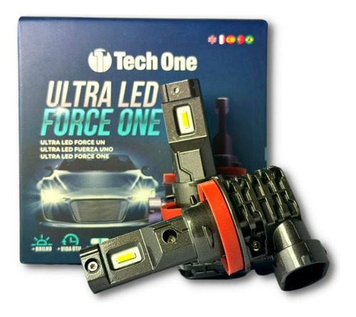 Ultra Led Force One 6000k 8200 Lm Tech One H1 H3 H4 H7 H11