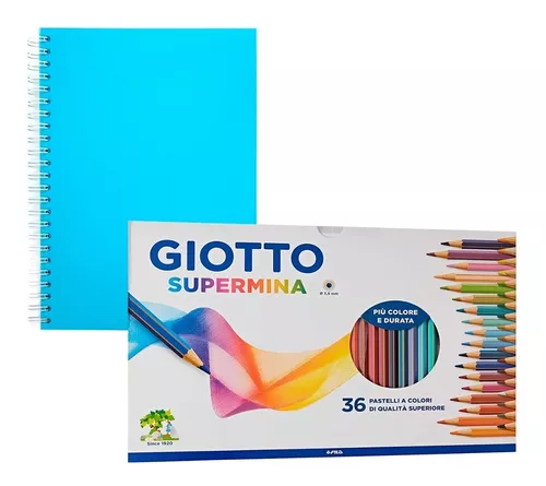 Lapices Supermina 36 Colores Giotto + Canson Note A5 50 Hjs