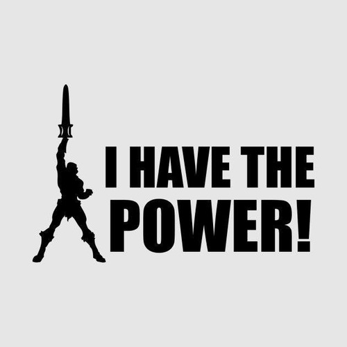 Calco Ploteo Old School He Man I Have The Power 28 Cm.