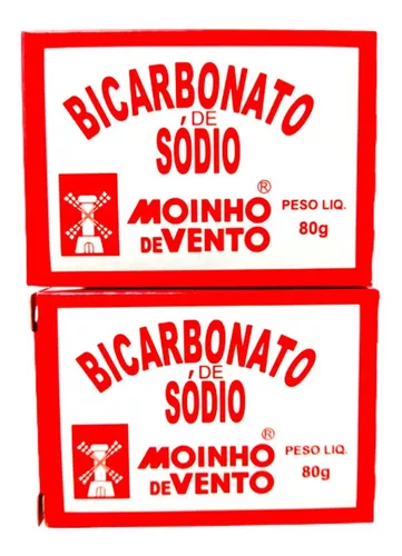 Bicarbonato De Sódio Moinho De Vento 2 Unidades = 80 Gr Cada