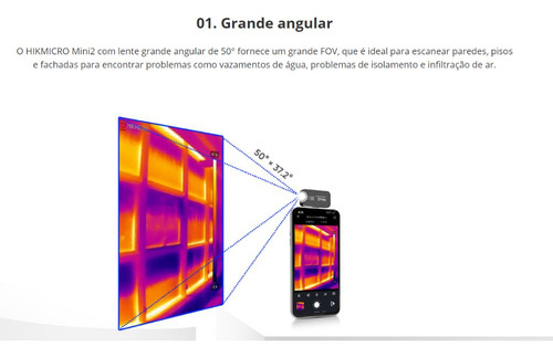 Câmera Térmica Para Androide 350°c Mini2 Hikmicro
