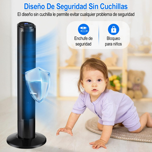 Ventilador De Torre Oscilante Control Remoteo 3 Vel