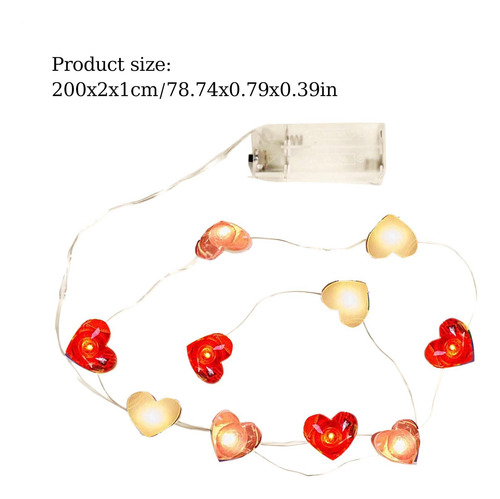Cadena De Luces En Forma De Corazón Cadena De Luces Led Con