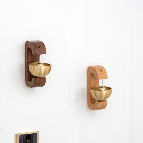 Wind Chime Puerta Campana Imán Madera Latón Negocio Haya C
