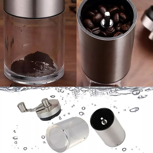 Moedor Café Grãos Manual Portátil Ajustavel Moer Inox